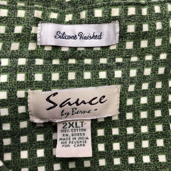 Vintage Sauce by Berne Men Button Shirt Top Size 2XLT 2XL Tall B228 -25 - Picture 6 of 14